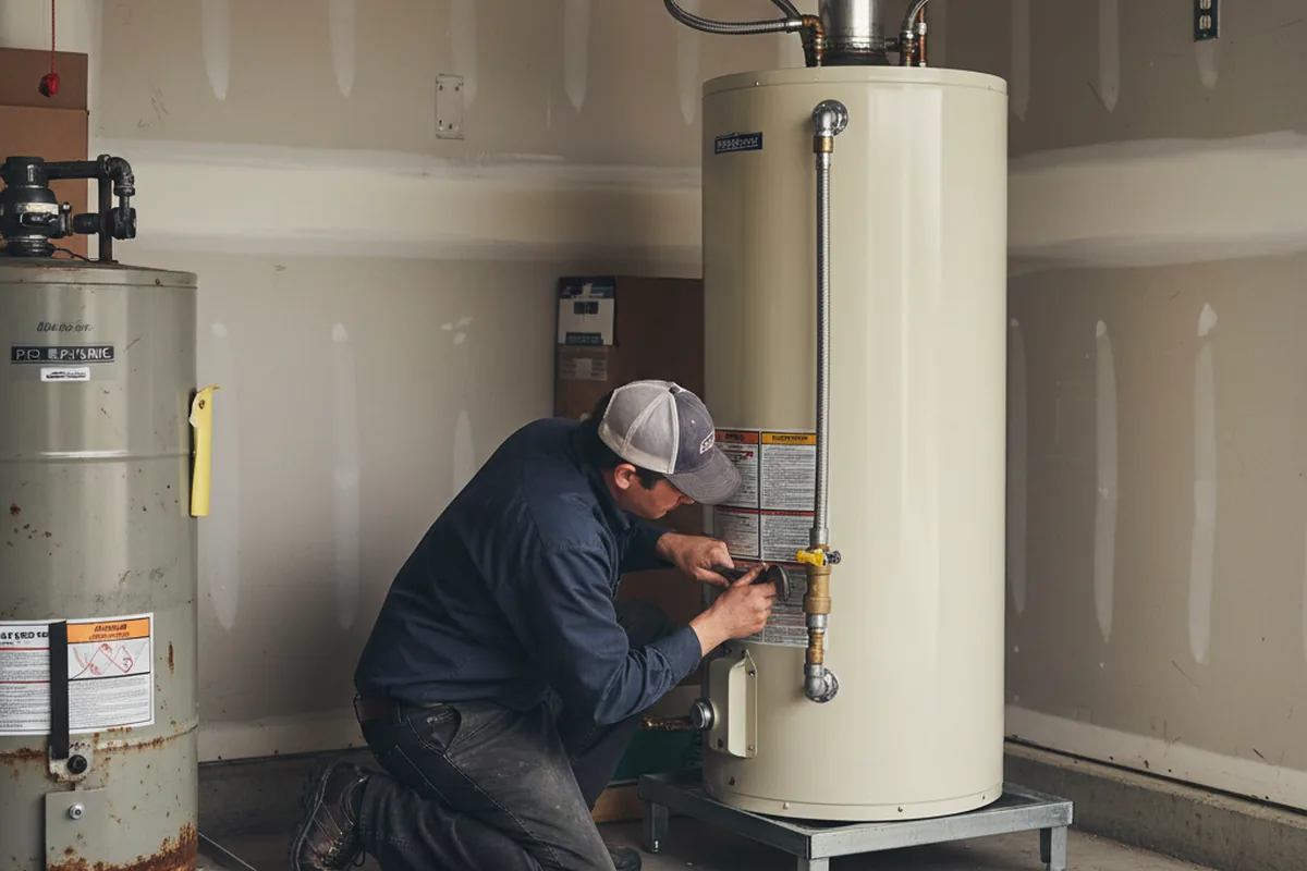 Water heater and shutoff valve replacement in Pittsburg